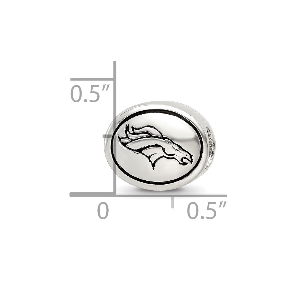 Sterlingsilber Antikisiert Denver Broncos Nfl Perle