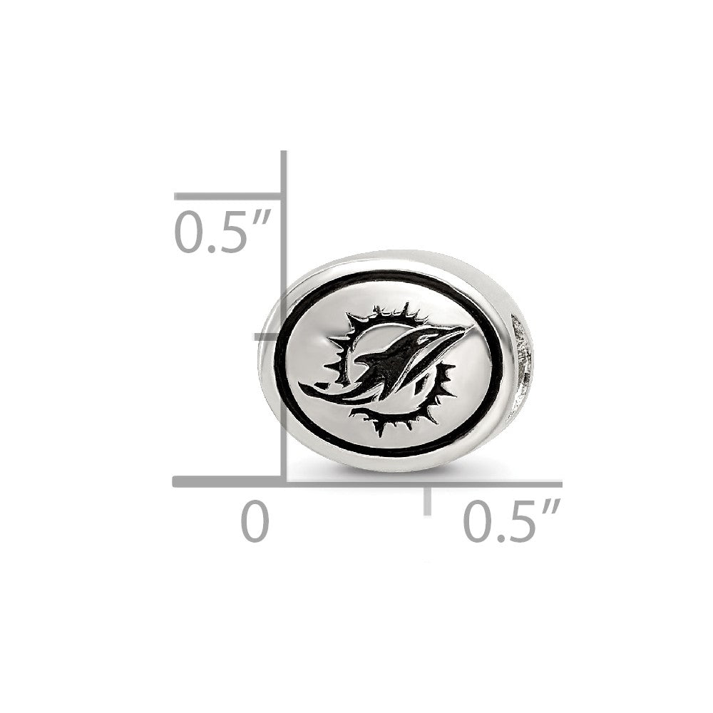 Sterlingsilber Antikisiert Miami Dolphins Nfl Perle