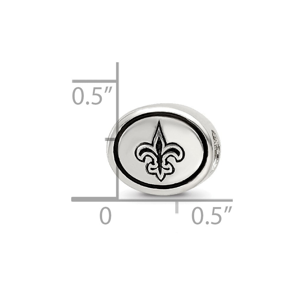 Sterlingsilber Antikisiert New Orleans Saints Nfl Perle