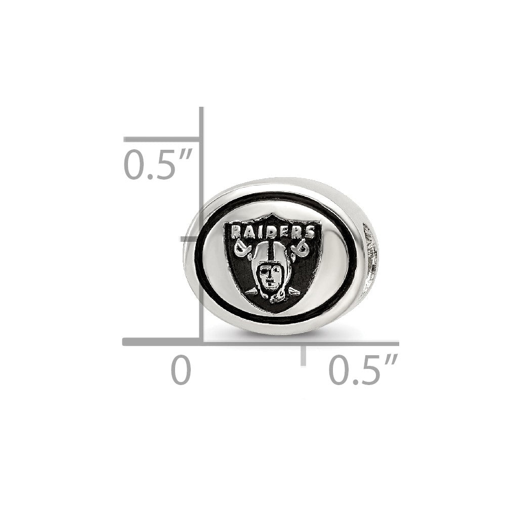 Sterlingsilber Antikisiert Oakland Raiders Nfl Perle
