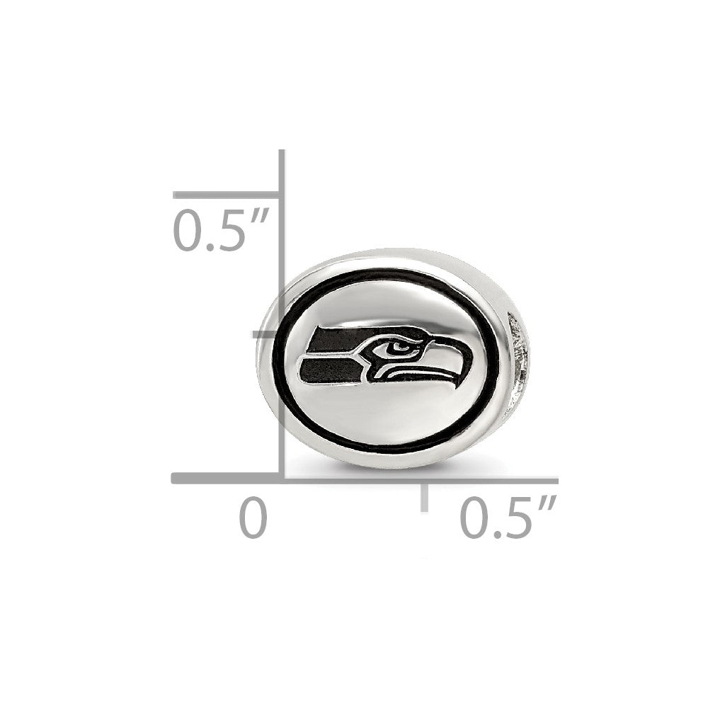Sterlingsilber Antikisiert Seattle Seahawks Nfl Perle