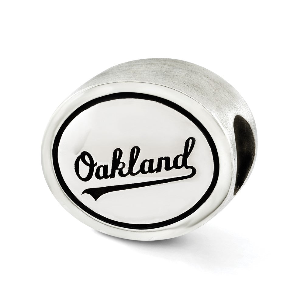 Sterlingsilber Mlb Siskiyou Schnalle Antikisiert Oakland A Perle