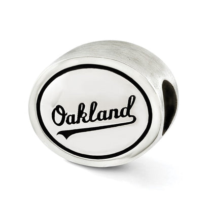 Sterlingsilber Mlb Siskiyou Schnalle Antikisiert Oakland A Perle