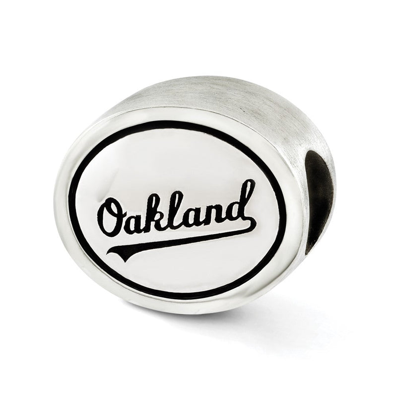 Sterlingsilber Mlb Siskiyou Schnalle Antikisiert Oakland A Perle