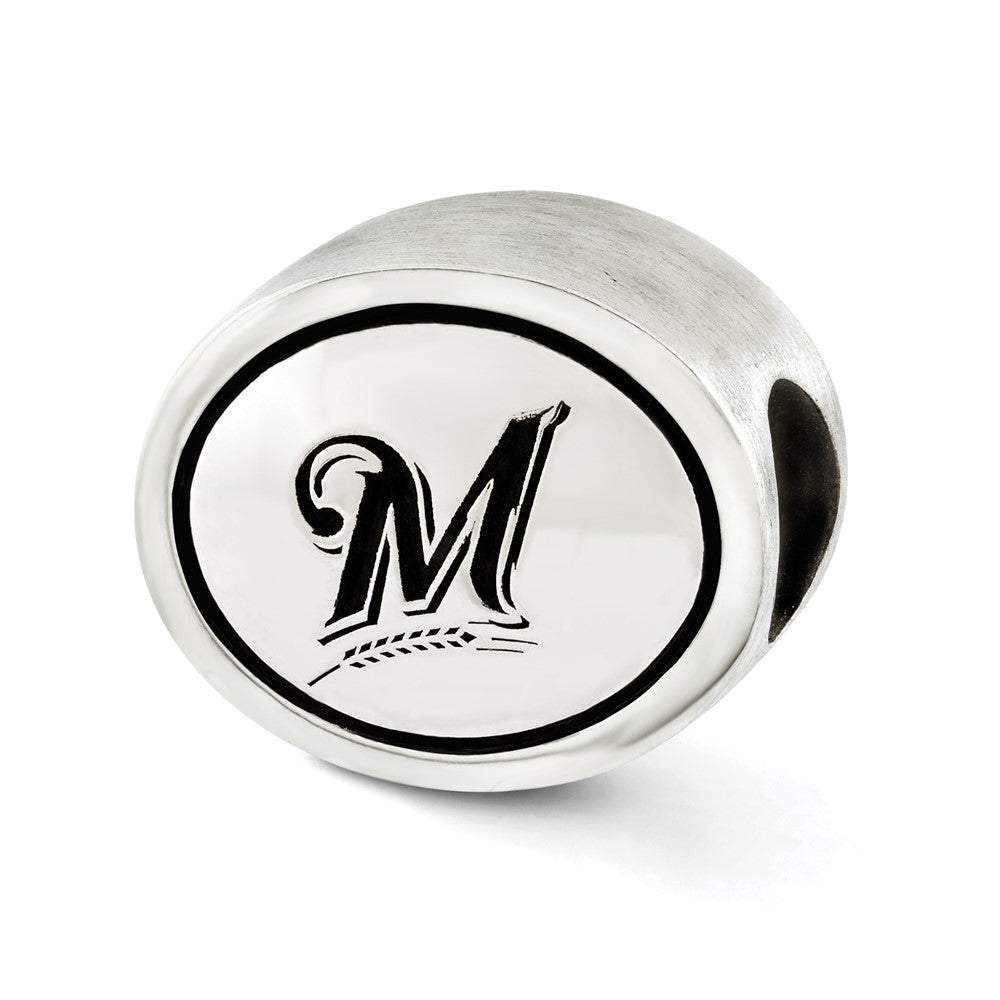 Sterlingsilber Mlb Siskiyou Schnalle Antikisiert Milwaukee Brewers Perle