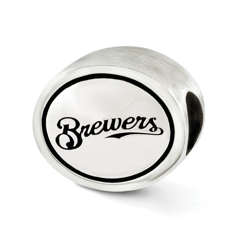 Sterlingsilber Mlb Siskiyou Schnalle Antikisiert Milwaukee Brewers Perle