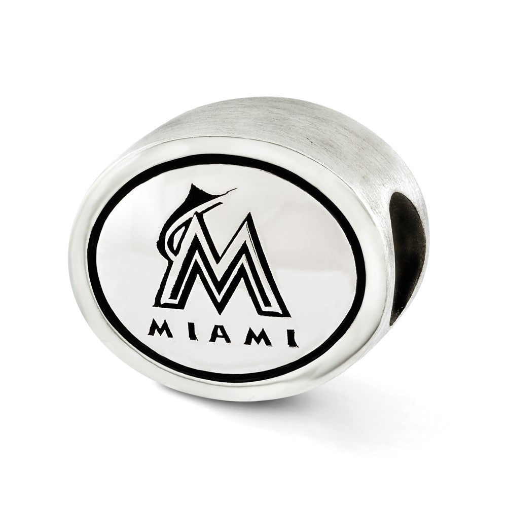 Sterlingsilber Mlb Siskiyou Schnalle Antikisiert Miami Marlins Perle