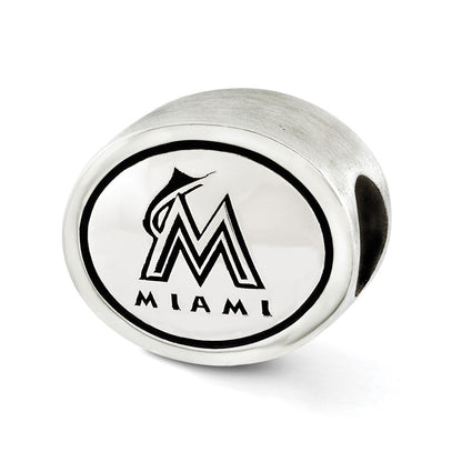 Sterlingsilber Mlb Siskiyou Schnalle Antikisiert Miami Marlins Perle