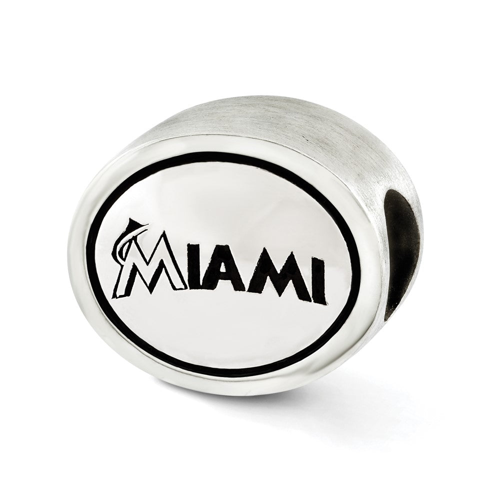 Sterlingsilber Mlb Siskiyou Schnalle Antikisiert Miami Marlins Perle