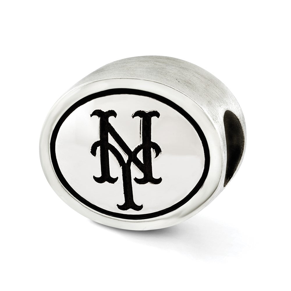 Sterlingsilber Mlb Siskiyou Schnalle Antikisiert New York Mets Perle