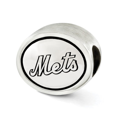 Sterlingsilber Mlb Siskiyou Schnalle Antikisiert New York Mets Perle