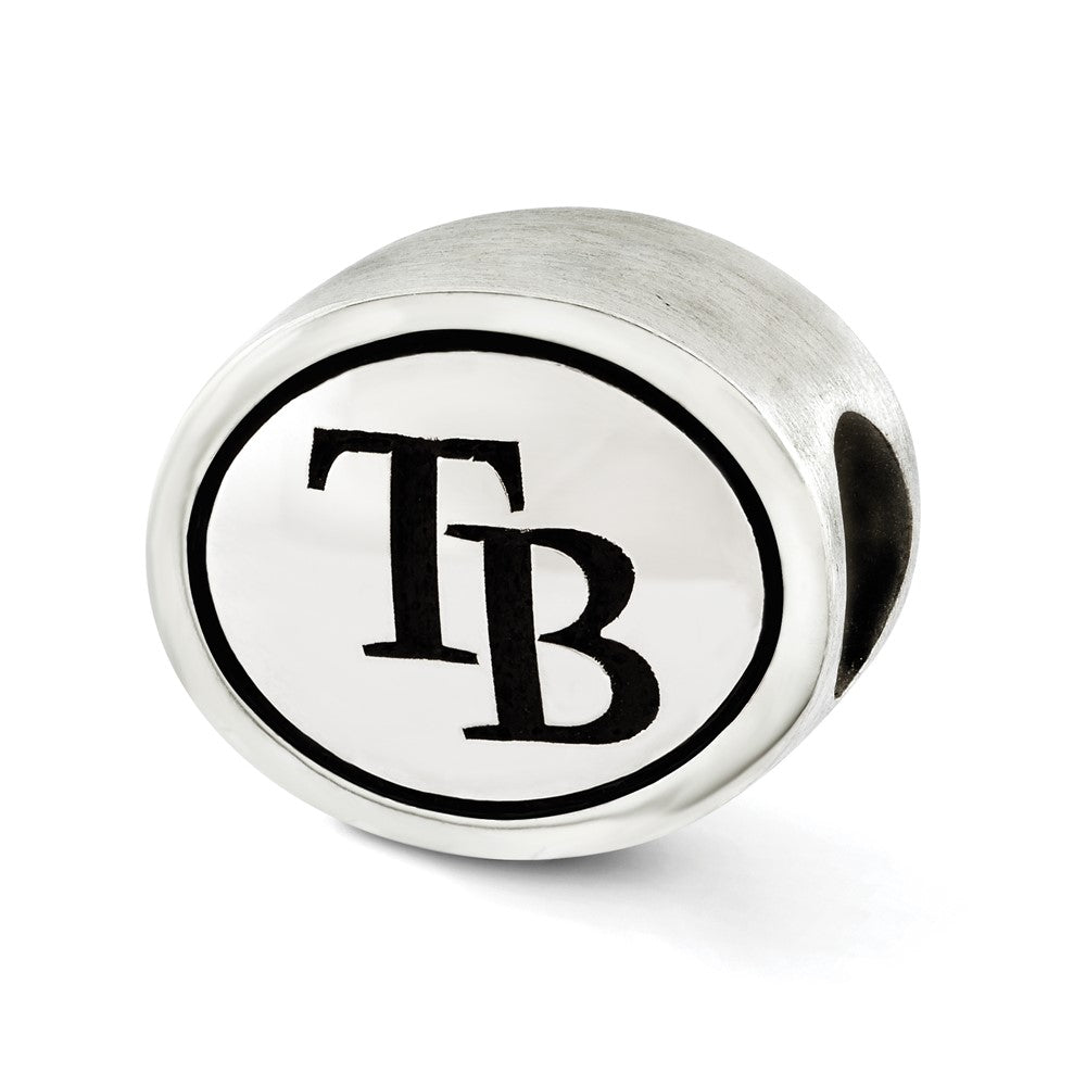 Sterlingsilber Mlb Siskiyou Schnalle Antikisiert Tampa Bay Rays Perle
