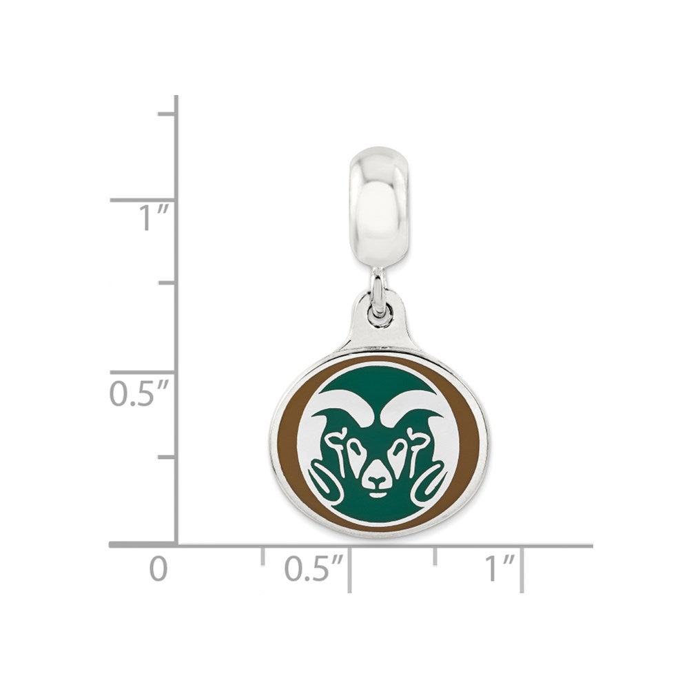 Sterlingsilber Colorado State University Collegiate Emailliert Hängend Perle