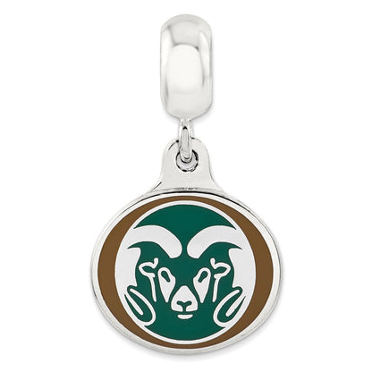 Sterlingsilber Colorado State University Collegiate Emailliert Hängend Perle