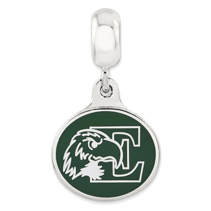 Sterlingsilber Eastern Michigan Collegiate Emailliert Hängend Perle