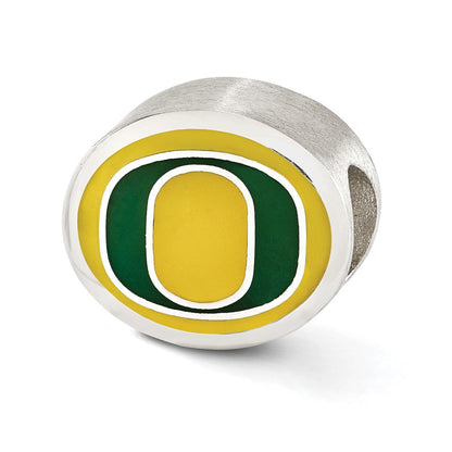 Sterlingsilber Emailliert University Of Oregon Collegiate Perle