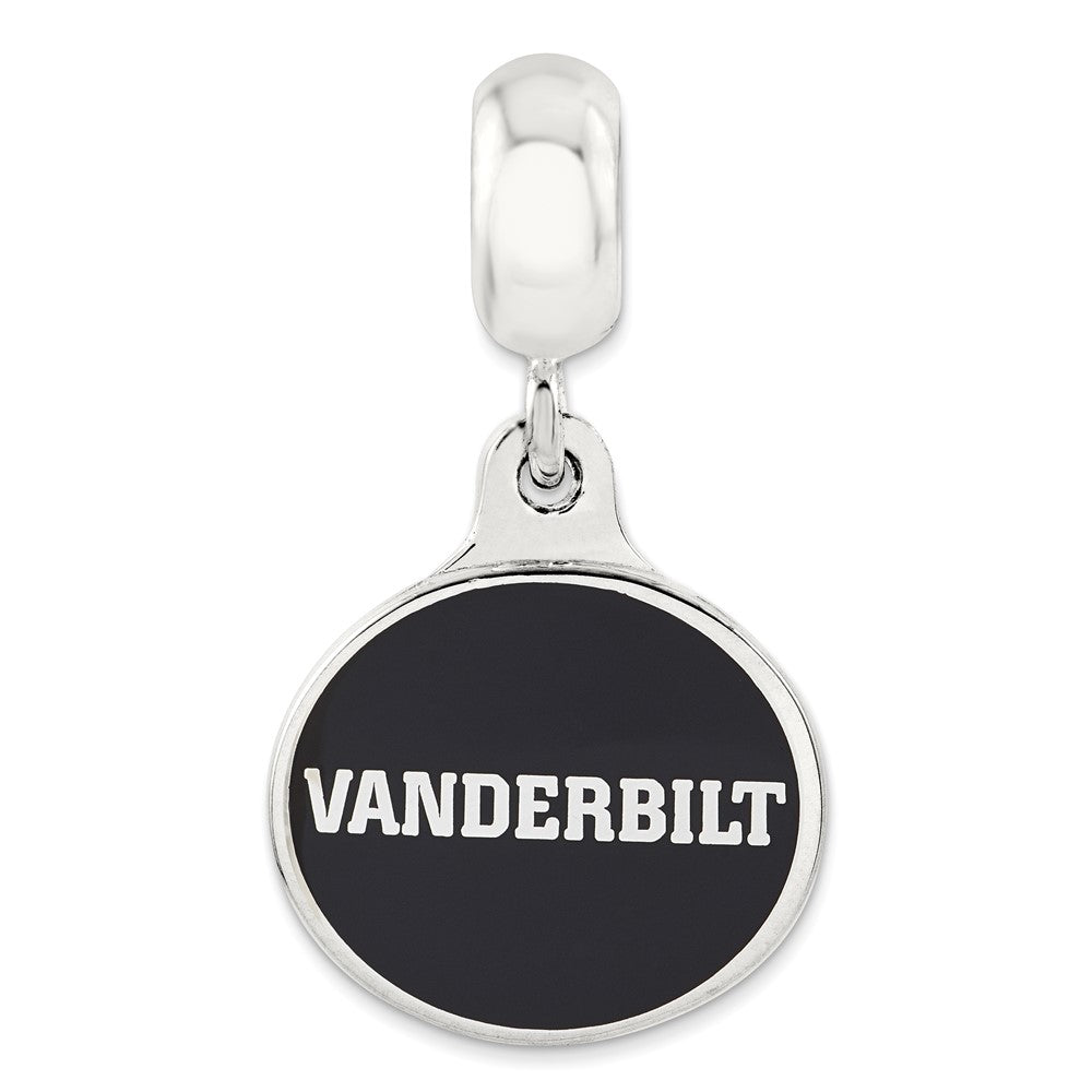 Sterlingsilber Vanderbilt University Collegiate Emailliert Hängend Perle