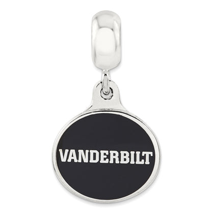 Sterlingsilber Vanderbilt University Collegiate Emailliert Hängend Perle