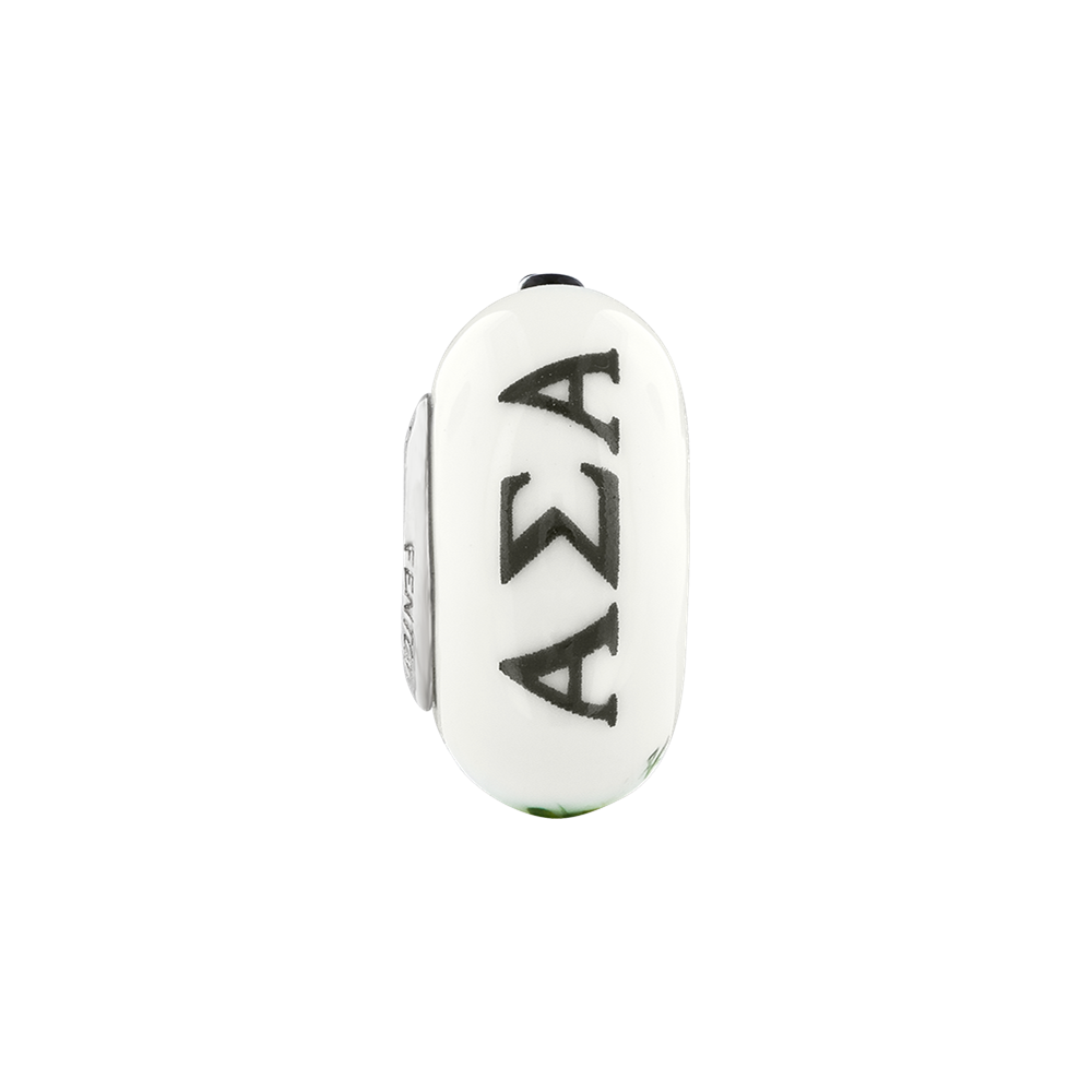 Sterlingsilber Ster.silver Reflections Hand Painted Alpha Sigma Fenton Glas Perle