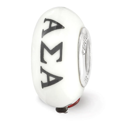 Sterlingsilber Ster.silver Reflections Hand Painted Alpha Sigma Fenton Glas Perle