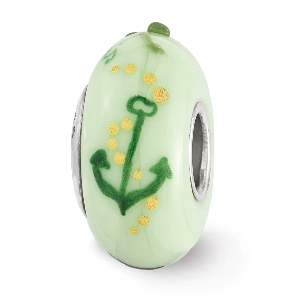 Sterlingsilber Ster.silver Reflections Hand Painted Alpha Sigma Tau Fenton Glas Perle