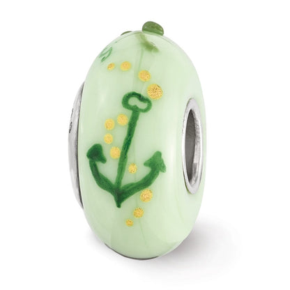 Sterlingsilber Ster.silver Reflections Hand Painted Alpha Sigma Tau Fenton Glas Perle