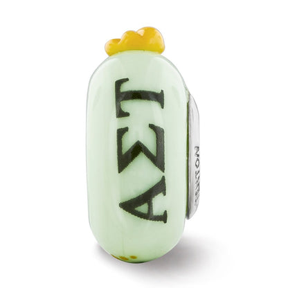 Sterlingsilber Ster.silver Reflections Hand Painted Alpha Sigma Tau Fenton Glas Perle