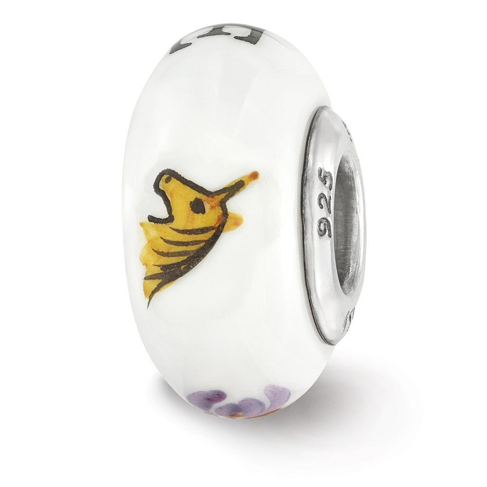 Sterlingsilber Ster.silver Reflections Hand Painted Delta Phi Epsilon Fenton Glas Perle