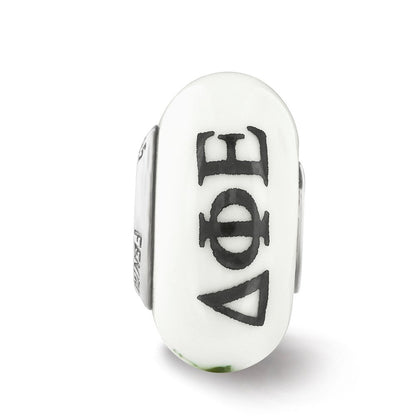 Sterlingsilber Ster.silver Reflections Hand Painted Delta Phi Epsilon Fenton Glas Perle