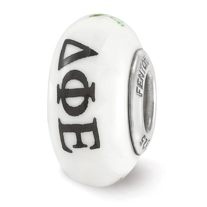 Sterlingsilber Ster.silver Reflections Hand Painted Delta Phi Epsilon Fenton Glas Perle