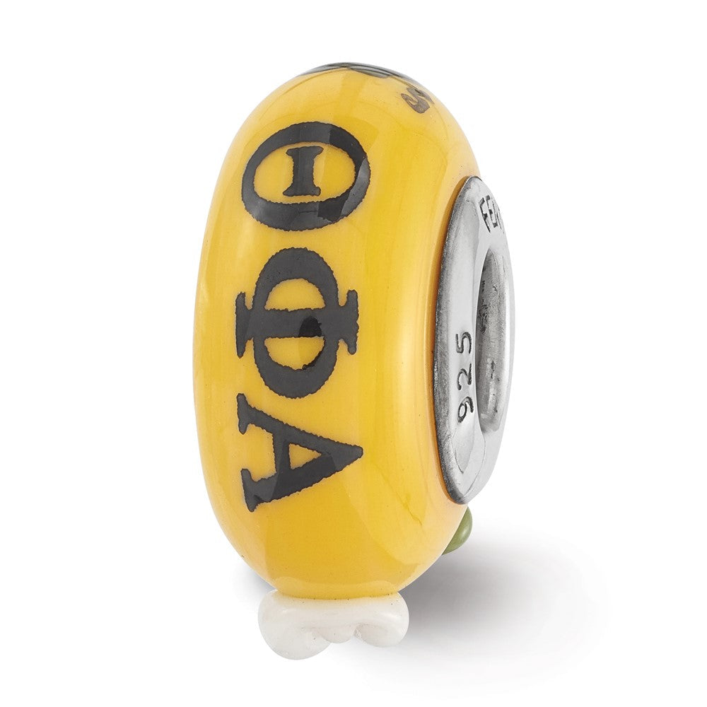 Sterlingsilber Ster.silver Reflections Hand Painted Theta Phi Alpha Fenton Glas Perle