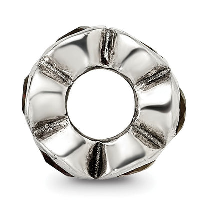 Sterlingsilber Reflections Rot Zirkonia Perle