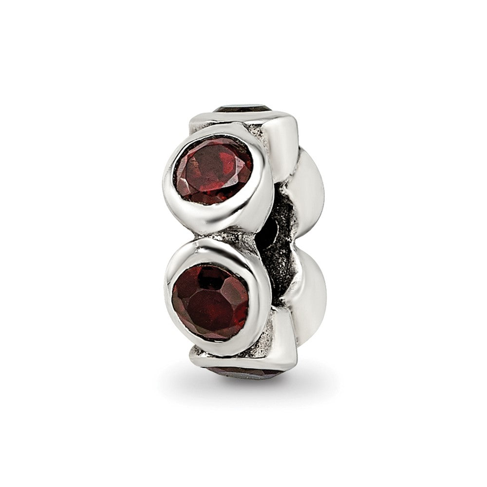 Sterlingsilber Reflections Rot Zirkonia Perle