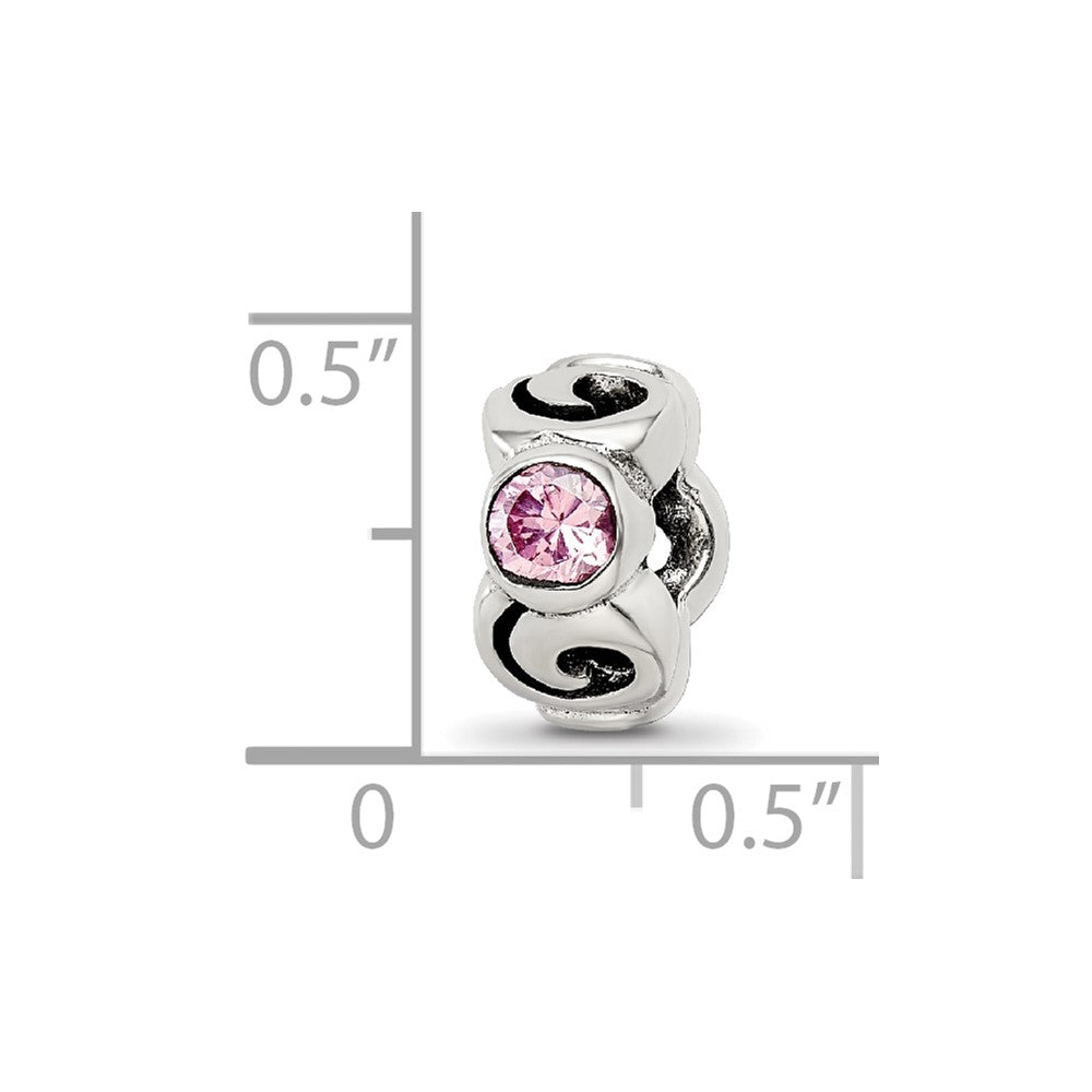 Sterlingsilber Reflections Rosa Zirkonia Perle