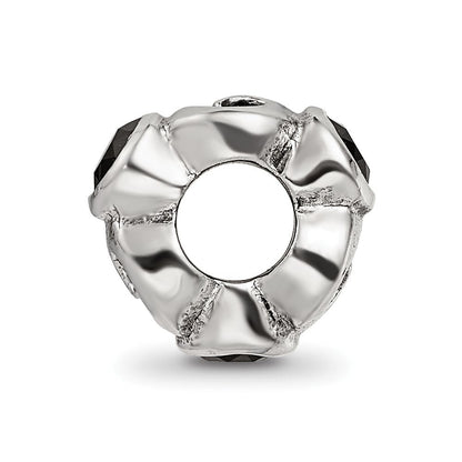 Sterlingsilber Reflections Schwarz Zirkonia Perle