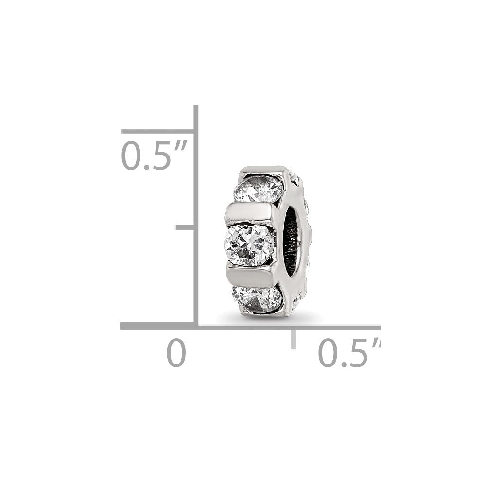 Sterlingsilber Reflections Zirkonia Perle