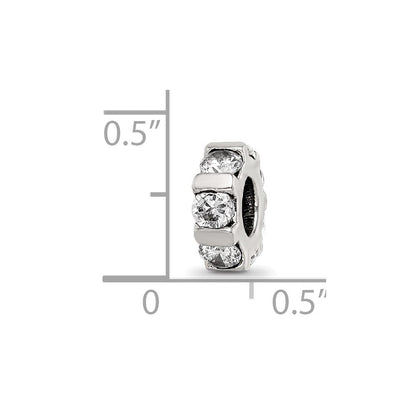 Sterlingsilber Reflections Zirkonia Perle