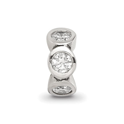 Sterlingsilber Reflections Zirkonia Perle