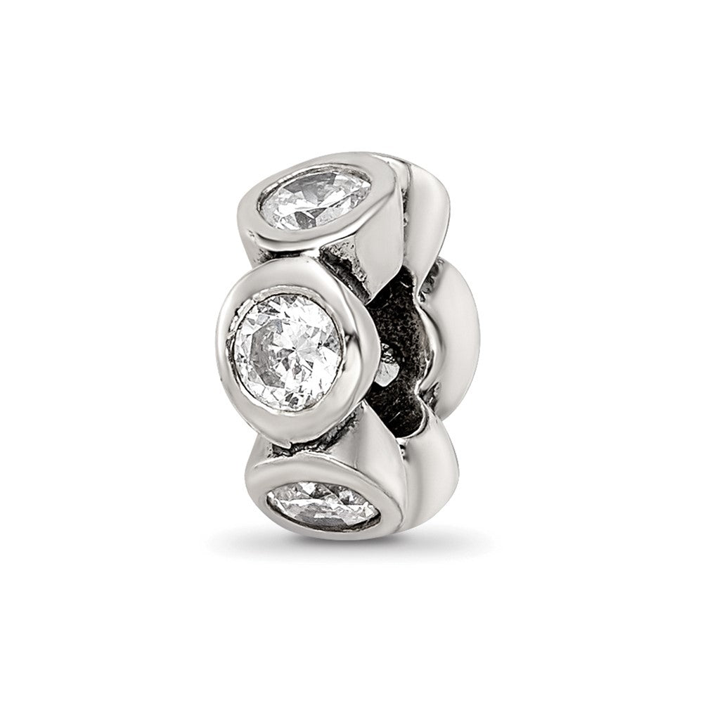 Sterlingsilber Reflections Zirkonia Perle