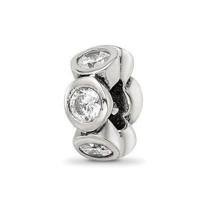 Sterlingsilber Reflections Zirkonia Perle