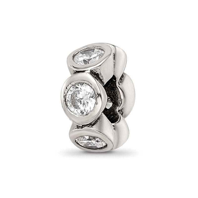 Sterlingsilber Reflections Zirkonia Perle