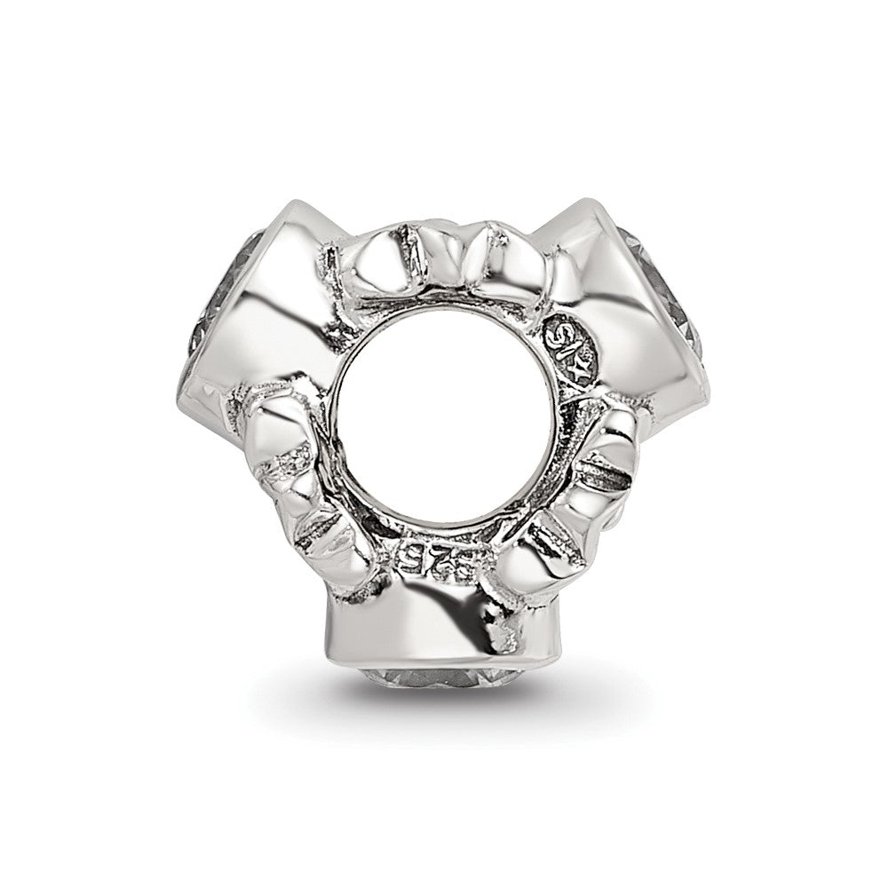 Sterlingsilber Reflections Zirkonia Perle