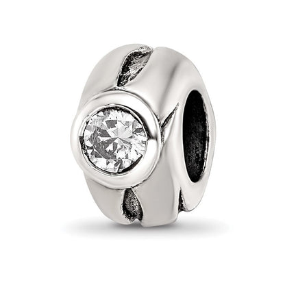 Sterlingsilber Reflections Zirkonia Perle