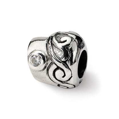 Sterlingsilber Reflections Zirkonia Perle