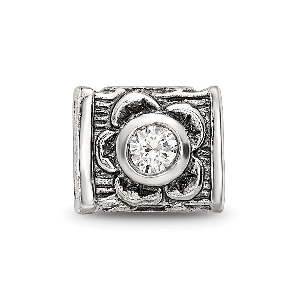 Sterlingsilber Reflections Zirkonia Perle