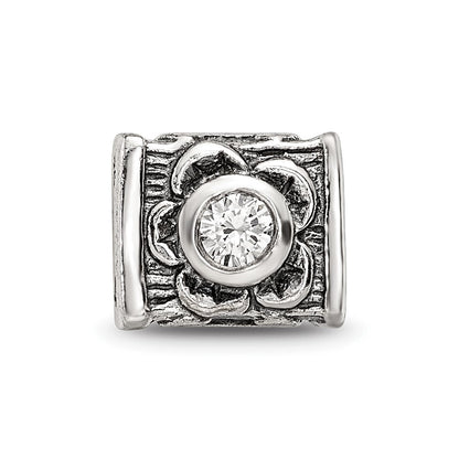 Sterlingsilber Reflections Zirkonia Perle