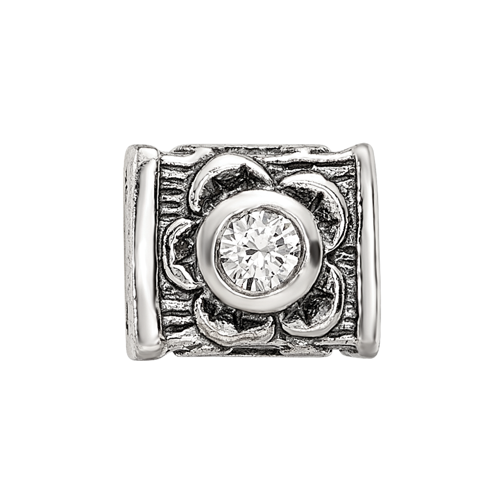 Sterlingsilber Reflections Zirkonia Perle