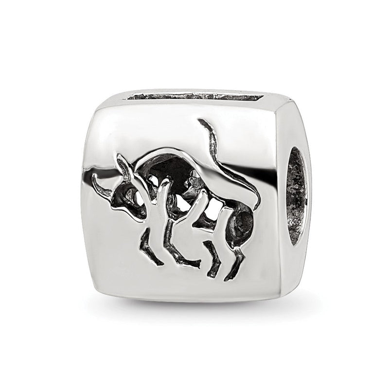 Sterlingsilber Reflections Taurus Tierkreis Antikisiert Perle