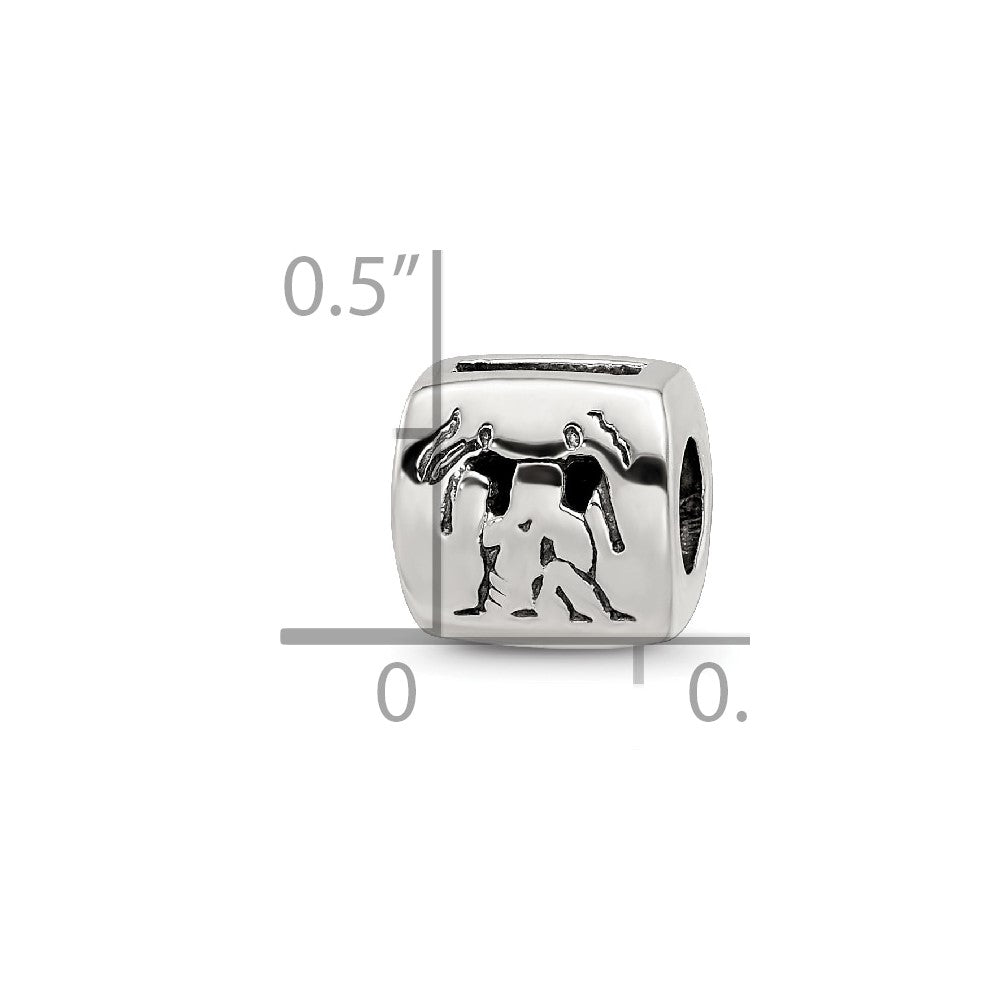 Sterlingsilber Reflections Gemini Tierkreis Antikisiert Perle