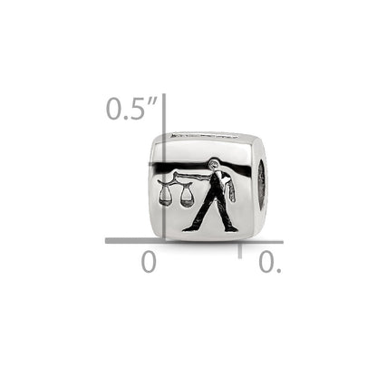 Sterlingsilber Reflections Libra Tierkreis Antikisiert Perle